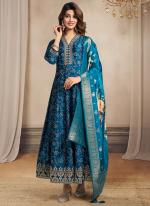 Silk Morpeach Party Wear Embroidery Work Readymade Anarkali Suit